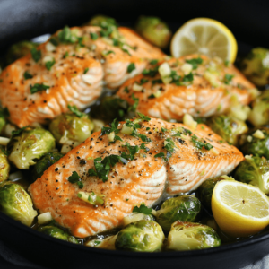 Salmon with Brussels Sprouts