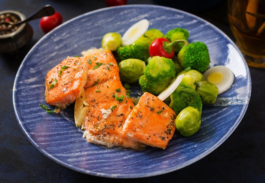 Salmon with Brussels Sprouts