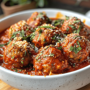 Juicy Turkey Meatballs in Homemade Marinara