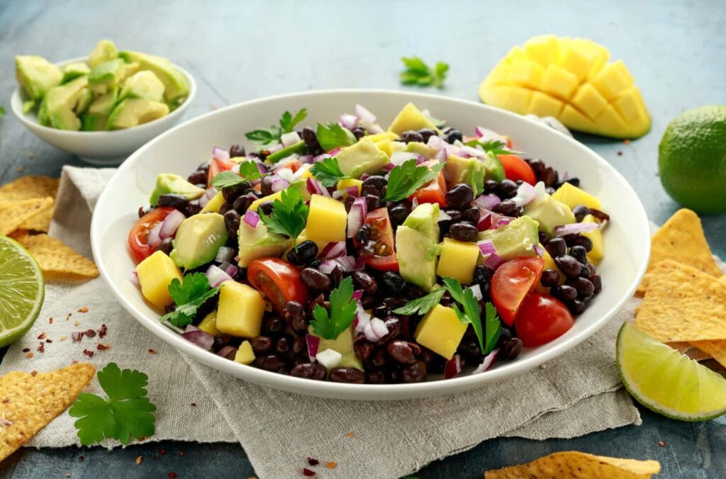 Here's a delicious recipe, for a Black Bean and Avocado Salad